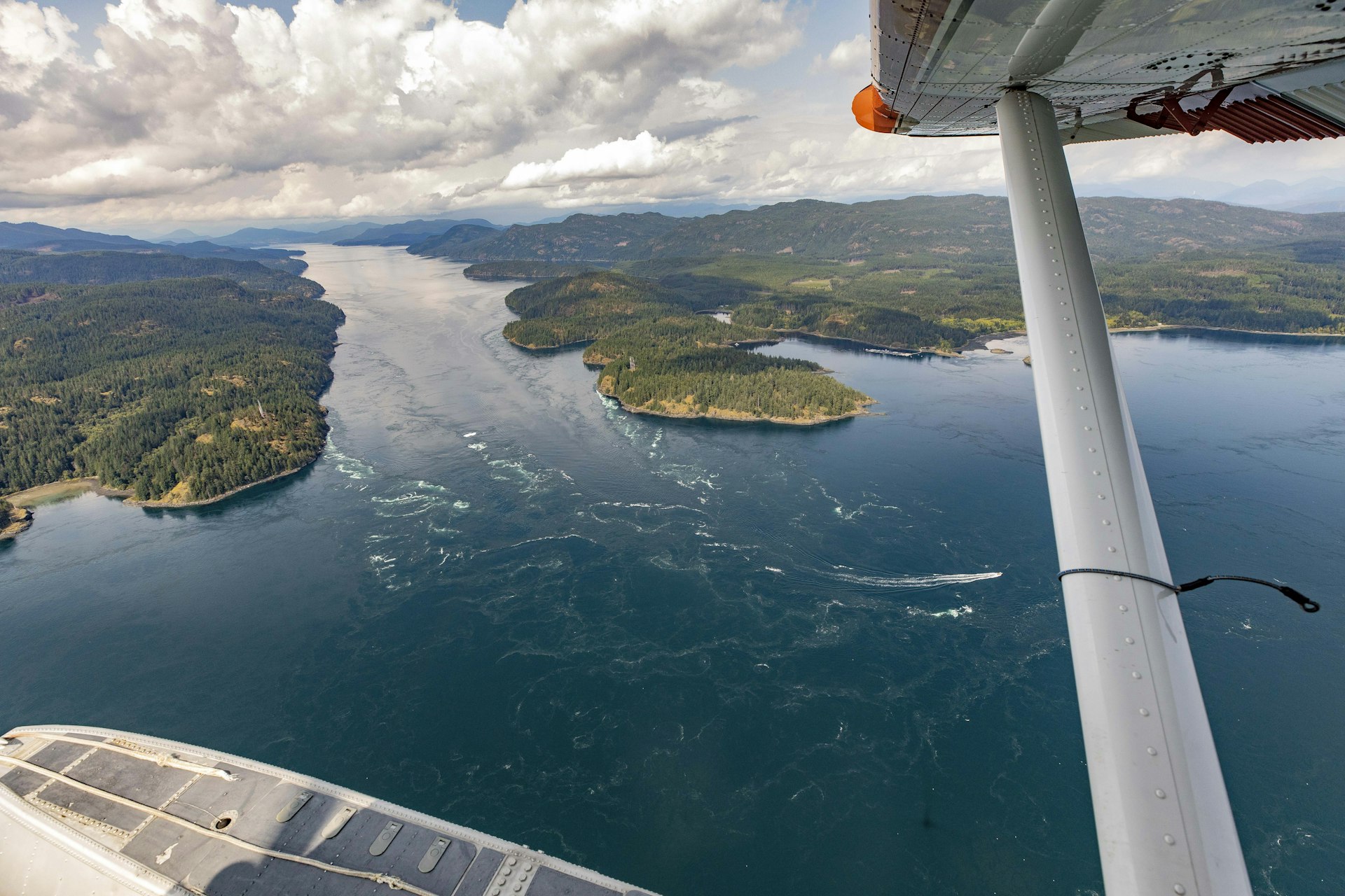 Aerial view of Vancouver Island coastline